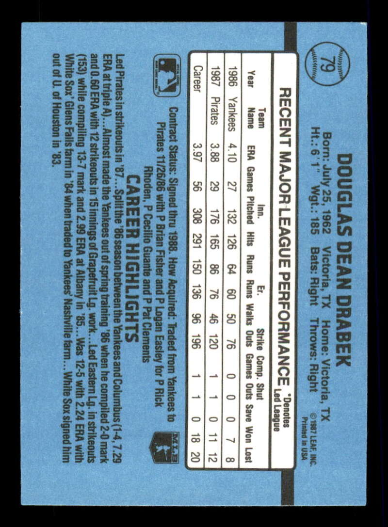 thumbnail 72  - 1988 Donruss Baseball Factory Set Variation #1-350 (You Pick) 