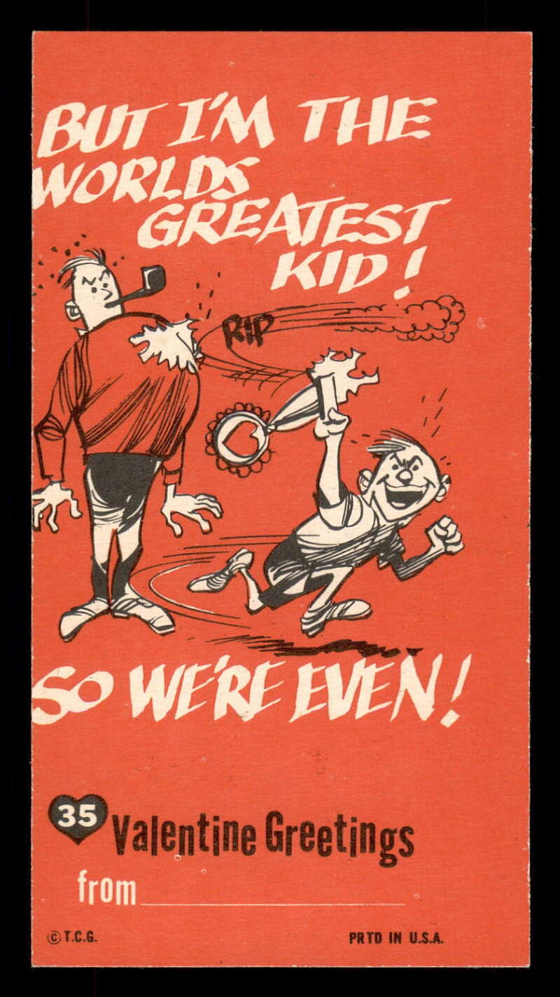 1961 Topps Funny Valentines #35 You're the world's greatest dad (a) EX+ (5.5)  