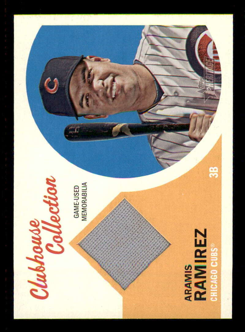 2012 Topps Heritage Clubhouse Collection Relics #CCR-AR Aramis Ramirez Relic Cubs Jersey Grey 