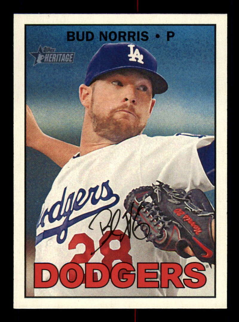2016 Topps Heritage High Number Gum Stain #574 Bud Norris Dodgers SP