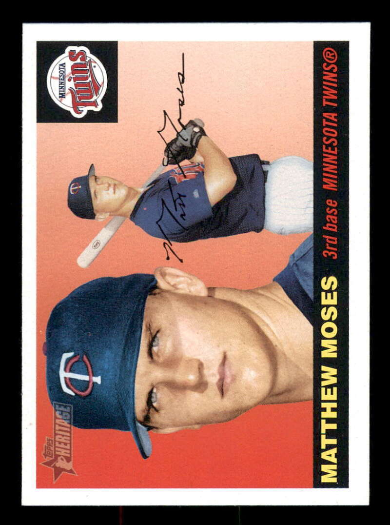 2004 Topps Heritage #124 Matthew Moses RC/Rookie (SP/Short Print) Twins z