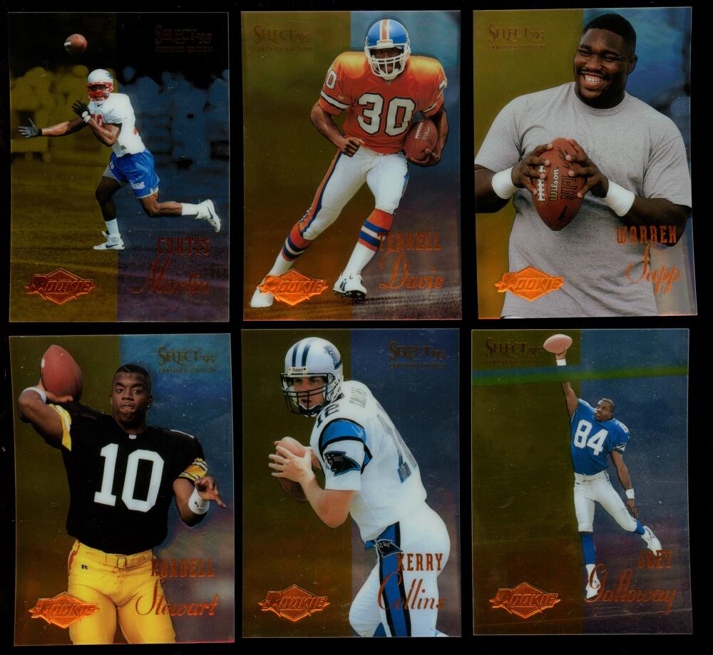 1995 Select Certified NFL Football Complete Set all Cards #1-135 w/ 7 Checklist