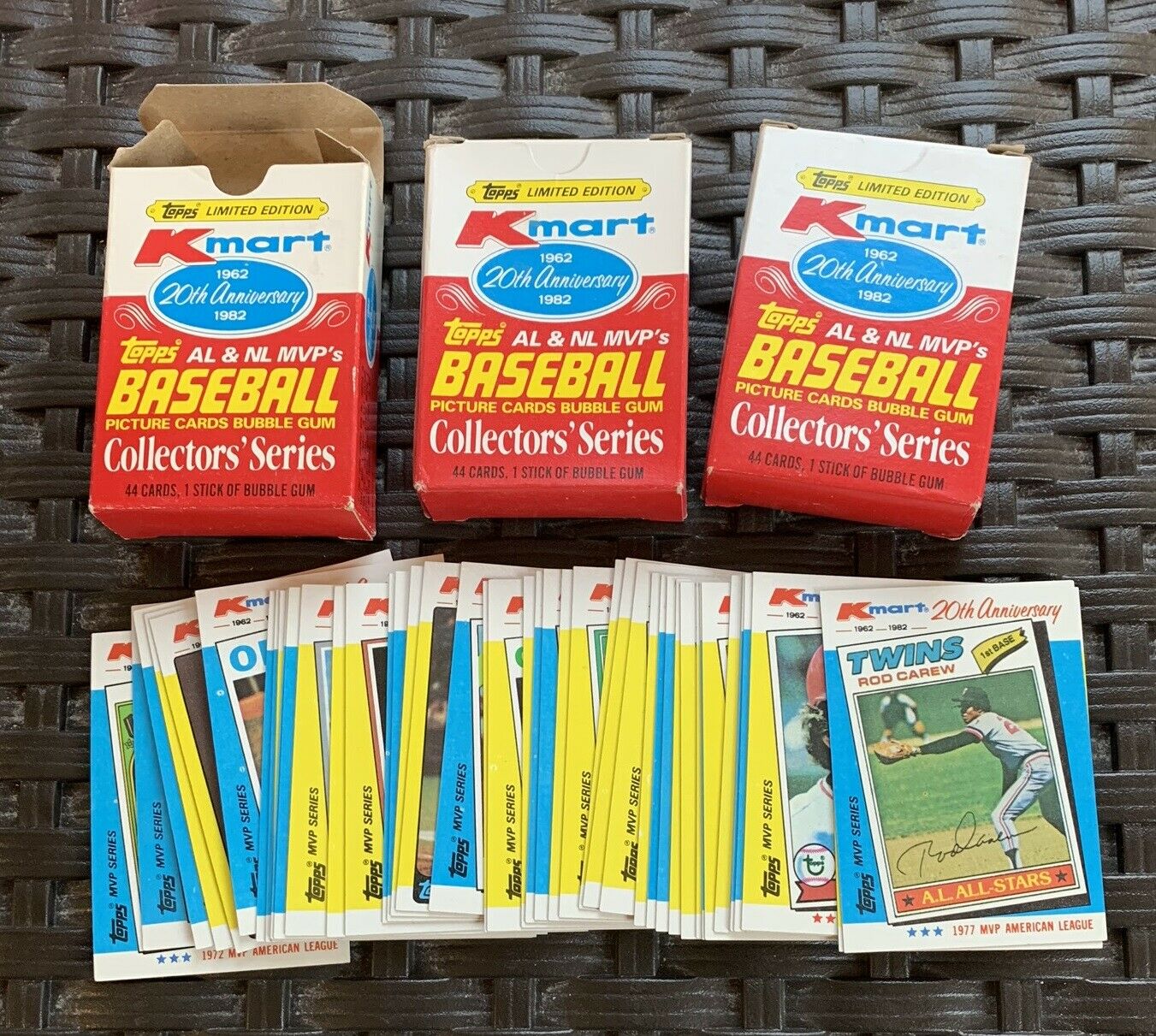 1982 Topps Baseball KMart Lot of (3) Factory 44 card